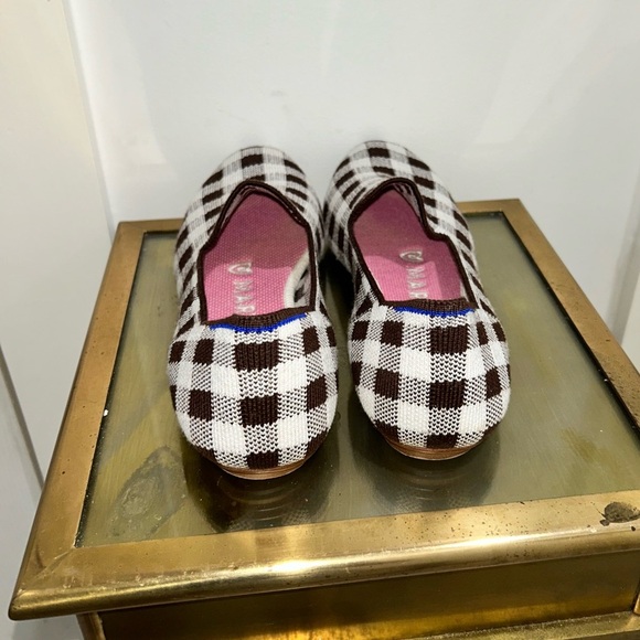 Rothy's Marta Ferri Merino Wool Loafer Chestnut Check Limited Edition - Picture 5 of 8